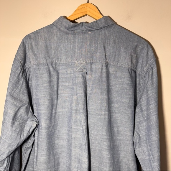 Eddie Bauer Blue Cotton Button Down Shirt Size 2XL - Picture 5 of 9